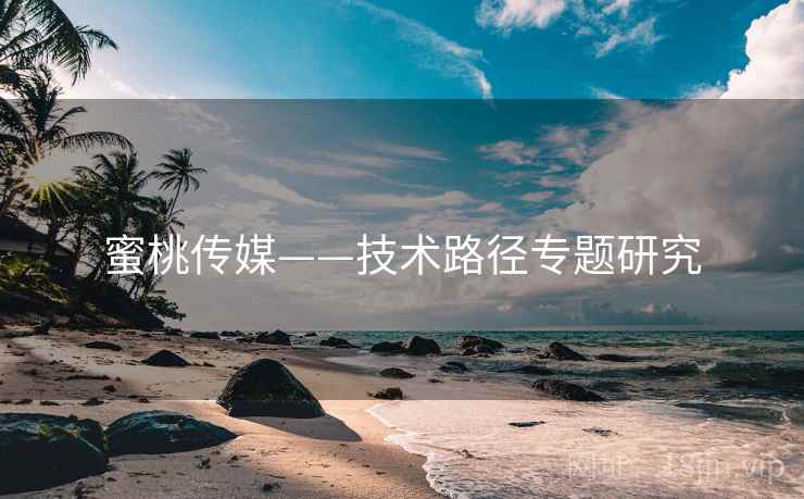 蜜桃传媒——技术路径专题研究  第1张