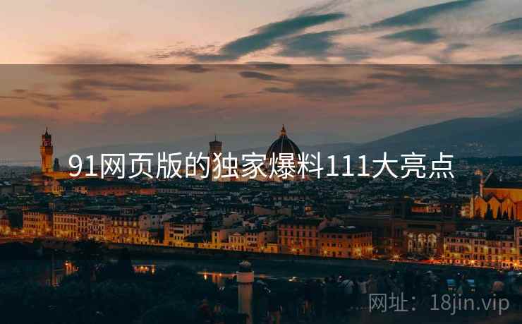 91网页版的独家爆料111大亮点  第1张