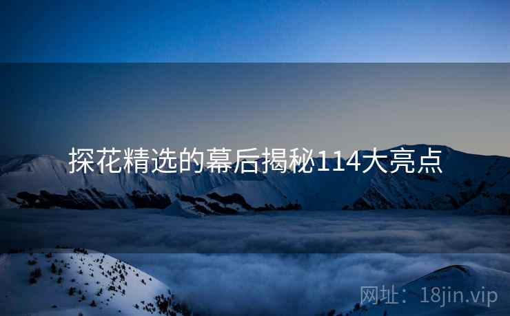 探花精选的幕后揭秘114大亮点  第2张