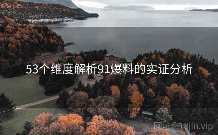 53个维度解析91爆料的实证分析  第1张