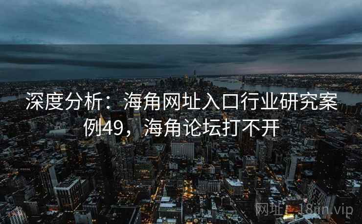 深度分析：海角网址入口行业研究案例49，海角论坛打不开  第2张